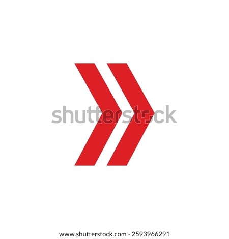 Red arrows on transparent background for various types of sport racing. Vector illustration.