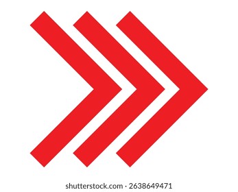 Red arrows pointing right vector illustration transparent png