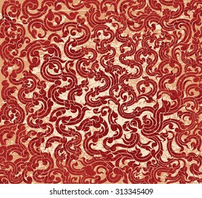 Red art pattern grunge style vector abstract background