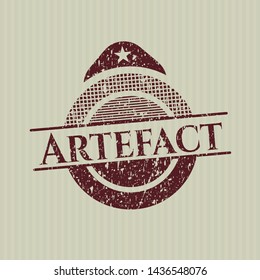 Red Artefact distressed rubber texture