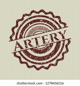 Red Artery distressed rubber grunge texture stamp