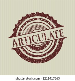 Red Articulate rubber stamp