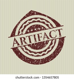 Red Artifact distressed rubber grunge texture stamp