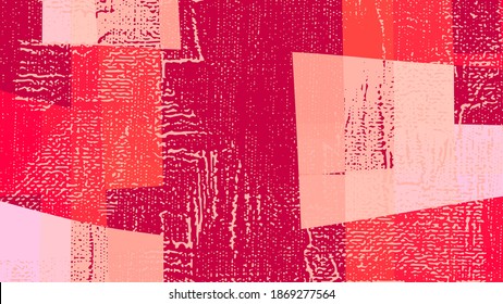 Red artistic background. Abstract geometric artwork, minimalistic vector texture, good for cover, poster and vertical social stories