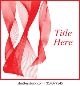 Red artistic effect. Presentation background.Flying red curtains.
