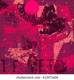 red artistic neo-grunge style abstract backgrounds, made with hand drawn textures and brushes