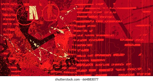 red artistic neo-grunge style abstract backgrounds, made with hand drawn textures and brushes
