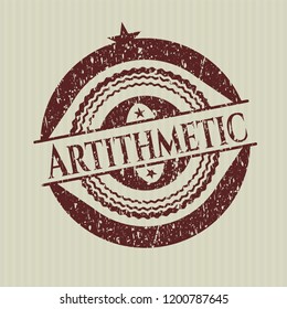 Red Artithmetic distress rubber seal