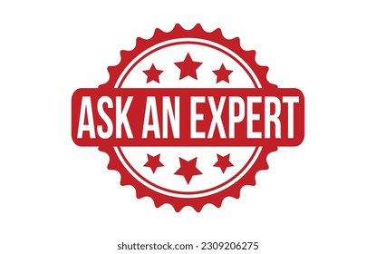 Rojo Preguntar Un Vector De Sello De Sello De Goma Experto