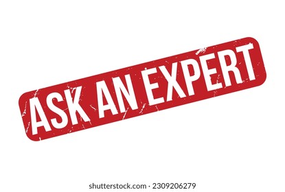Red Ask An Expert Rubber Stamp Seal Vector