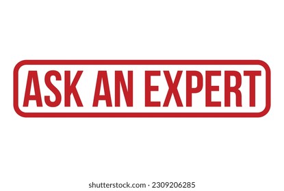 Red Ask an einen professionellen Gummistempel-Siebvektor