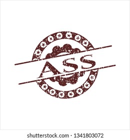 Red Ass distress rubber texture