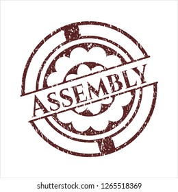 Red Assembly with rubber seal texture