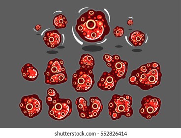 Red asteroids
