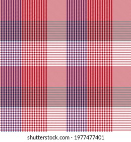 Red Asymmetric Plaid textured seamless pattern suitable for fashion textiles and graphics