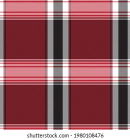 Red Asymmetric Plaid textured seamless pattern suitable for fashion textiles and graphics