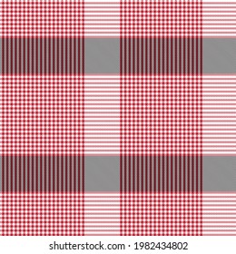 Red Asymmetric Plaid textured seamless pattern suitable for fashion textiles and graphics