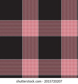 Red Asymmetric Plaid textured seamless pattern suitable for fashion textiles and graphics