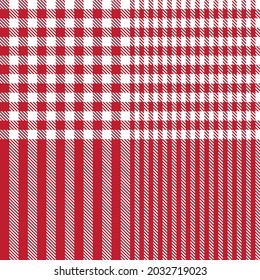 Red Asymmetric Plaid textured seamless pattern suitable for fashion textiles and graphics