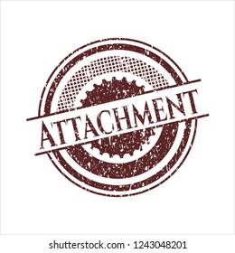 Red Attachment distressed rubber grunge seal
