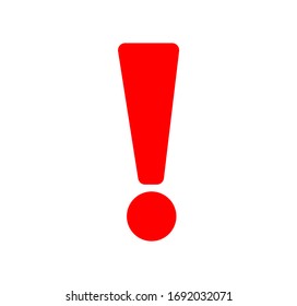 red attention icon isolated on white background stock,  alert vector icon