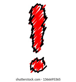 red attention symbol. communication concept