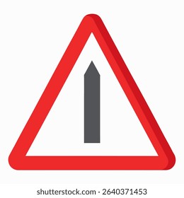 Red attention warning vector on white background