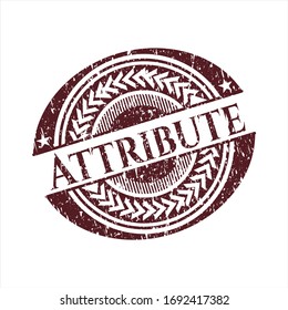 Stempel mit rotem Attribut grunge