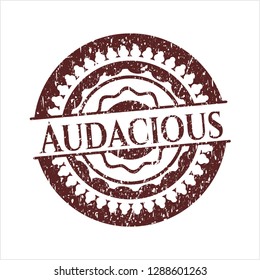 Red Audacious distressed grunge stamp