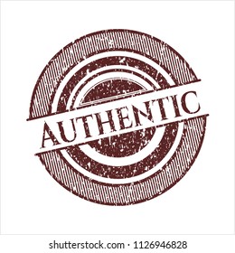 Red Authentic distress rubber grunge texture stamp