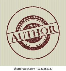 Red Author rubber grunge seal
