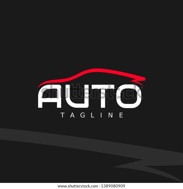 Red auto logo template\
vector