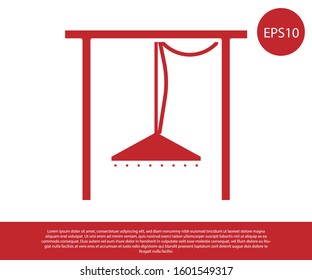 Red Automatic irrigation sprinklers icon isolated on white background. Watering equipment. Garden element. Spray gun icon.  Vector Illustration