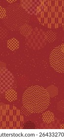 Plano de Fundo Vermelho do Padrão Japonês de outono
