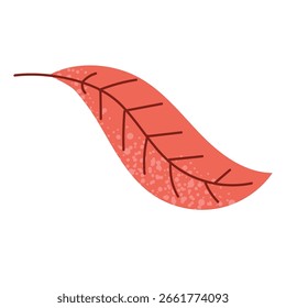 Red Autumn Leaf hand drawn icon clipart avatar logotype isolated illustration