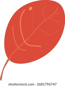 Hoja roja de otoño aislada. Vector