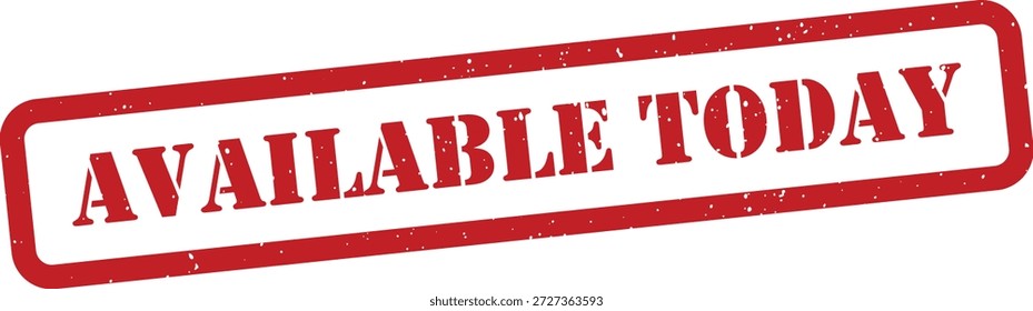 Red available today stamp design