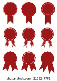 Banda roja de la cinta de galardón. Vector