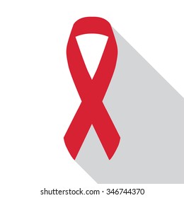 Red awareness ribbon