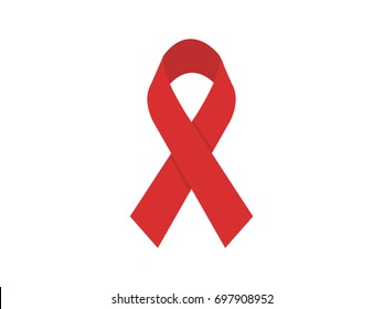 Red Awareness Ribbon .vector