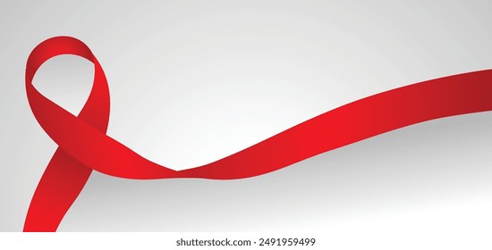 Plantilla de póster de Vector de cinta de conciencia roja