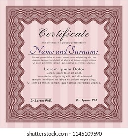 Red Awesome Certificate template. Customizable, Easy to edit and change colors. With quality background. Elegant design. 