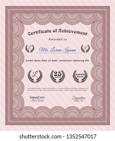 Red Awesome Certificate template. Customizable, Easy to edit and change colors. With complex background. Superior design. 