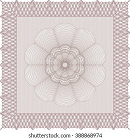 Plantilla de certificado rojo alucinante. Con un patrón de guilloche de gran calidad. Premio. Patrón de dinero. 