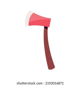 icono del instrumento del hacha roja aislado