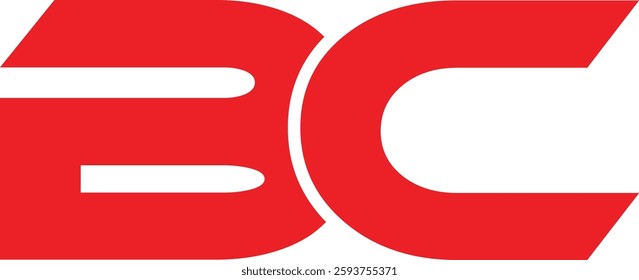 Red B C, BC Initial Letter Logo design vector template, Graphic Alphabet Symbol for Corporate Business Identity