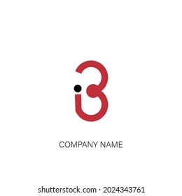 diseño artístico simple del logo rojo b