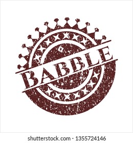 Red Babble distress grunge seal