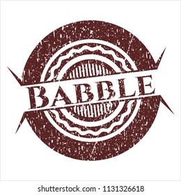 Red Babble distress rubber stamp