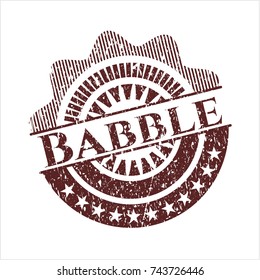 Red Babble distress rubber stamp